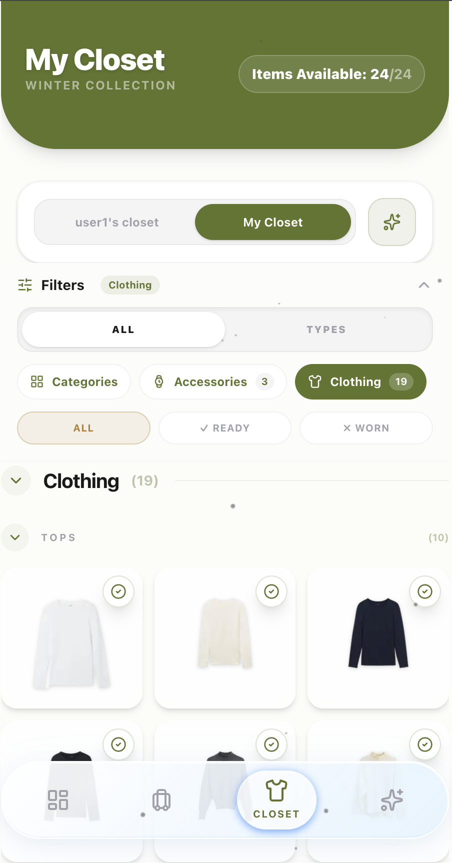 To XoraMAS Planner closet view